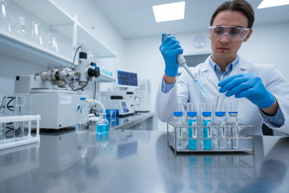 Peptides being tested in a lab